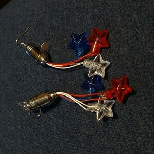 4th of July Blinking Star Earrings